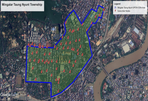 Fiber Installation in Mingalar Taung Nyunt Township